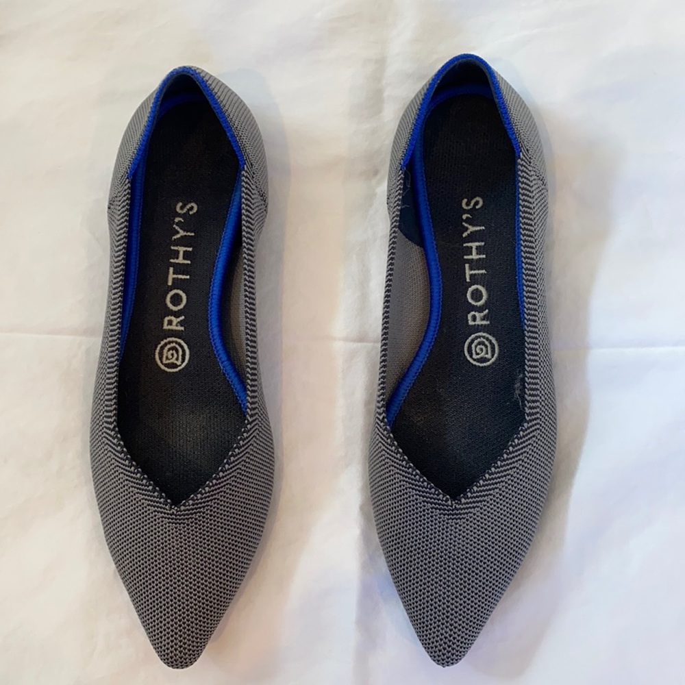 Rothy’s “The Point” in Cloud Grey Birdseye